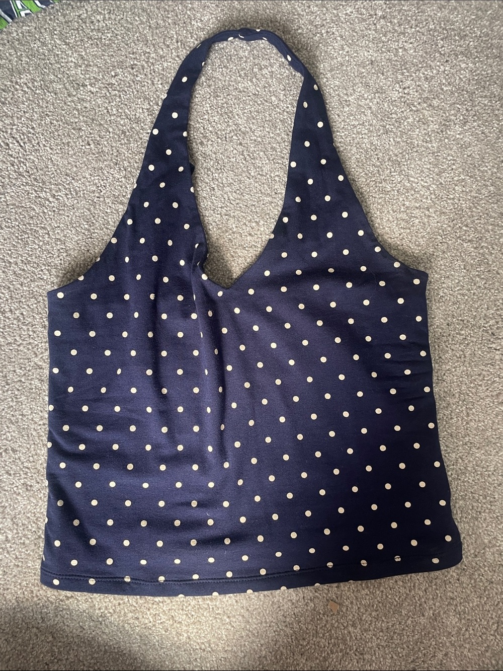 GAP Polka Dot Halter Tank Top - Navy and White